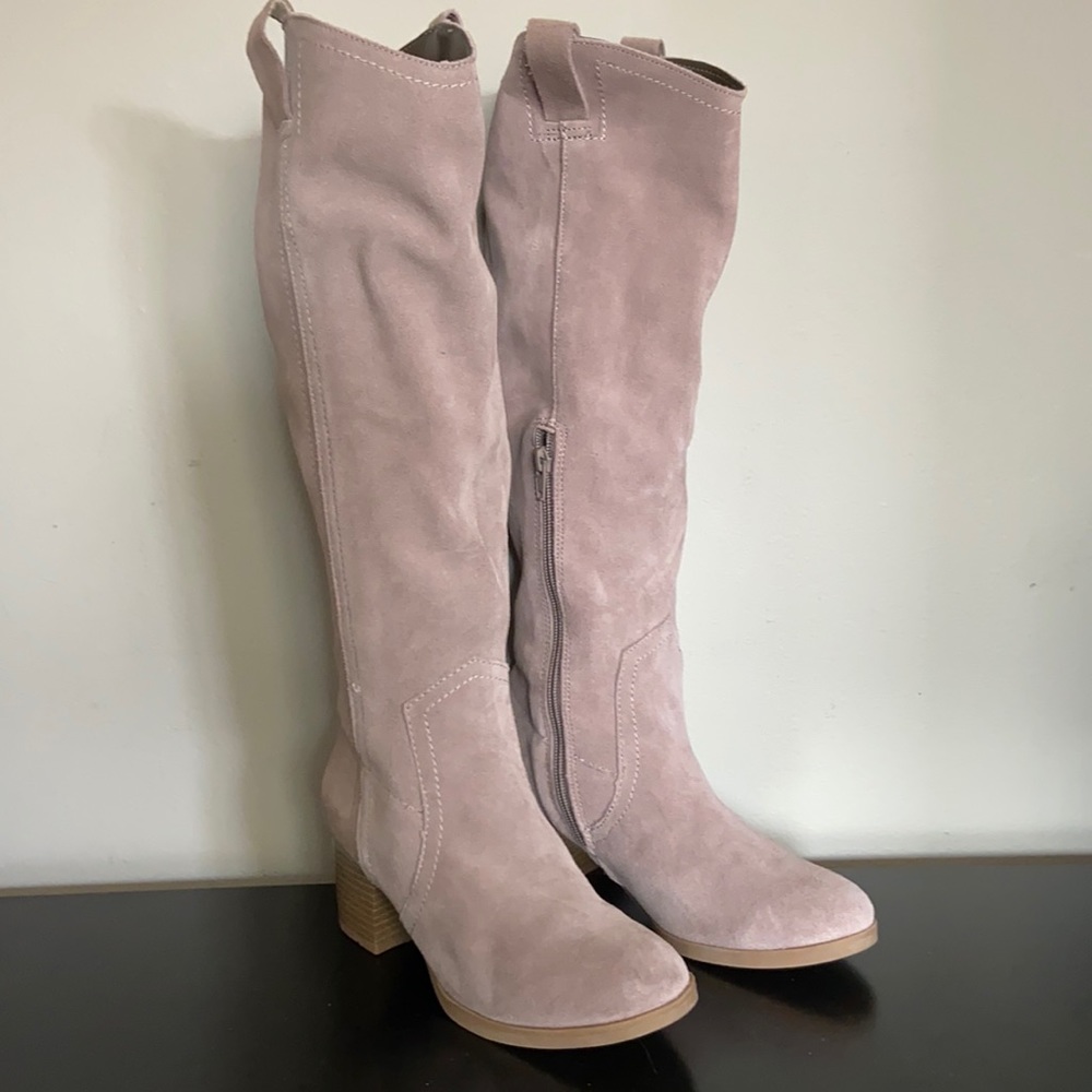 White mountain dusty lavender knee high boots